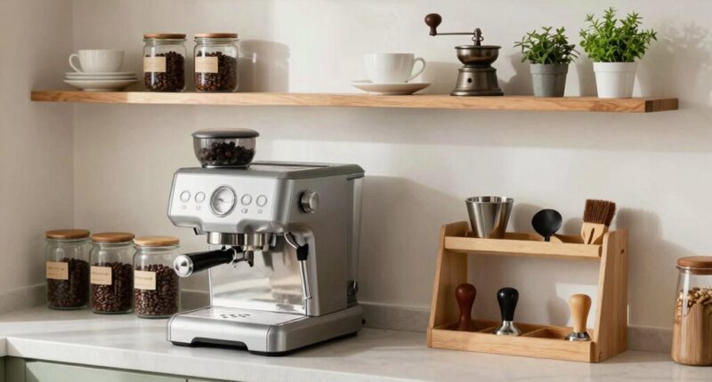 organized coffee tool storage