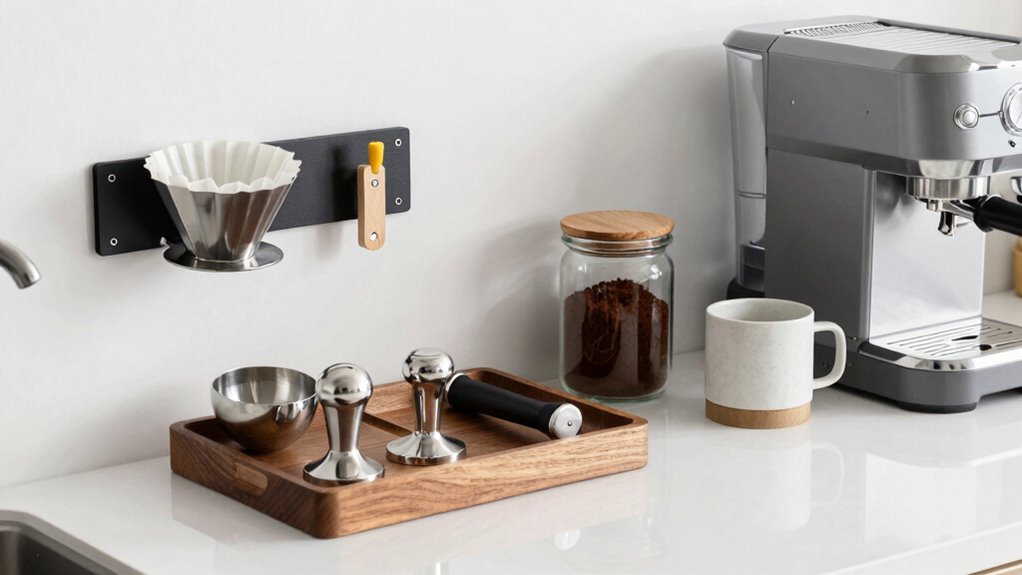 organized coffee tools routine