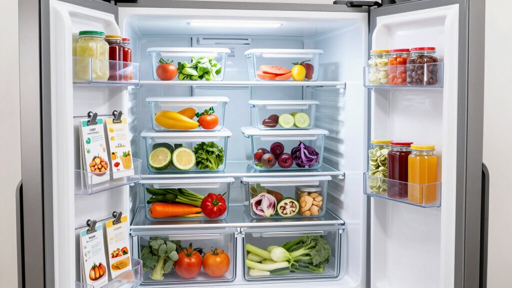 organized labeled meal prep