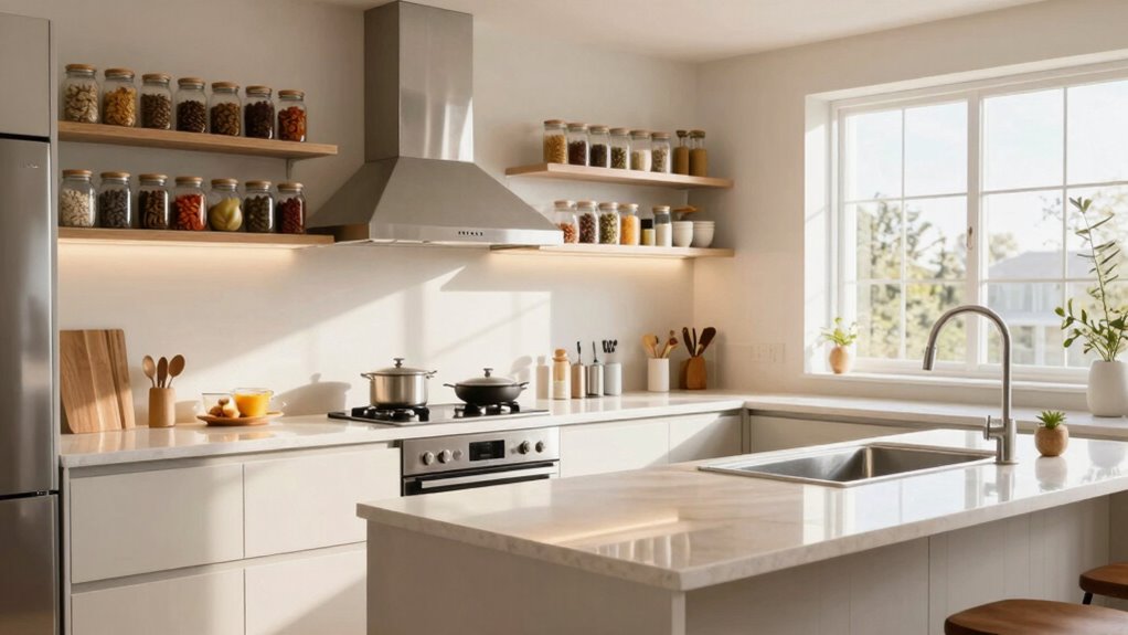 organized well lit kitchen design