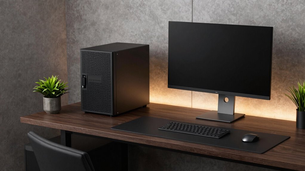 sleek wireless organized workspace