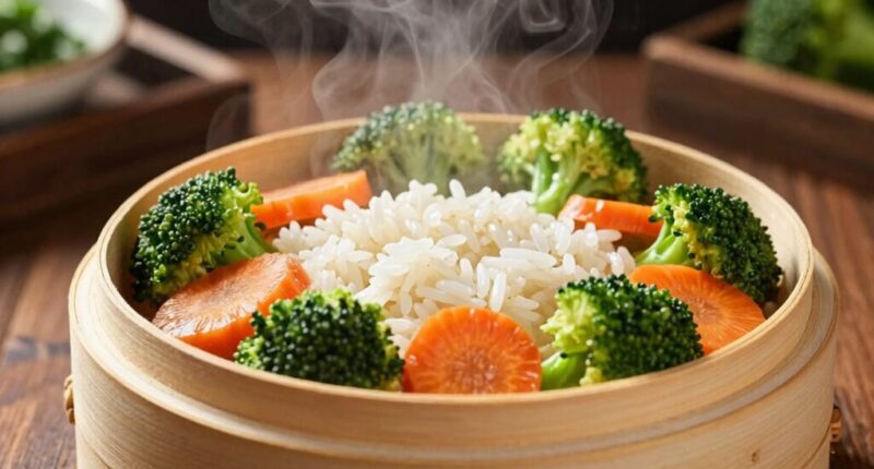 steaming enhances bread rice