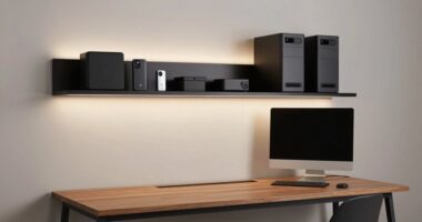 stylish discreet tech setup