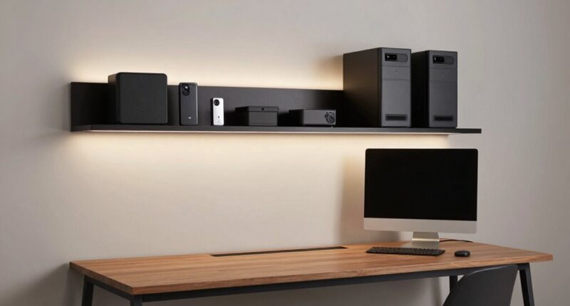 stylish discreet tech setup