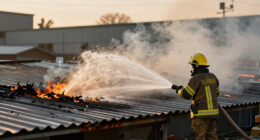 Shelter-in-place ordered in LA as blaze engulfs roof of 500,000 sq-ft warehouse