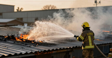 Shelter-in-place ordered in LA as blaze engulfs roof of 500,000 sq-ft warehouse