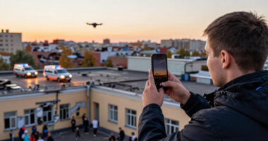 More Than 400 Ukrainian Drones Flew Toward Moscow, School Building Damaged In Russia’s Kaluga Region