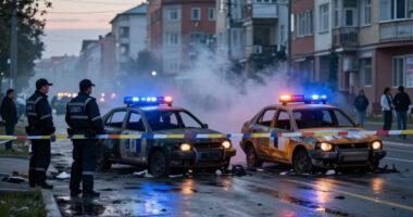 Russian Police Shoot 17-Year-old Suspected Of Setting Two Patrol Cars On Fire In Yekaterinburg