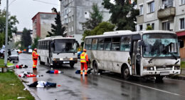 Russian Strike On Two Passenger Buses In Ukraine’s Kramatorsk Kills 33